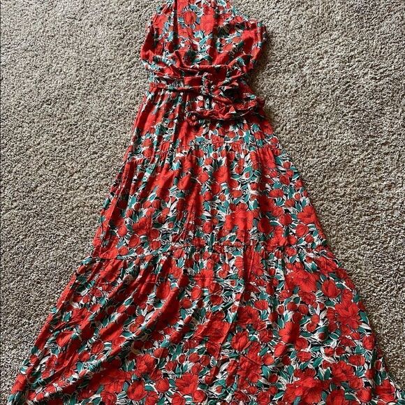 13-LAST ONE Kara and Kate Halter Top Maxi Dress, Floral - Picture 4 of 6